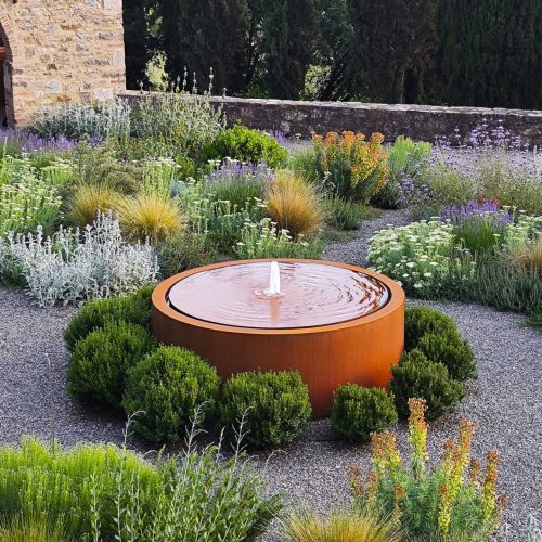 Corten steel fountain