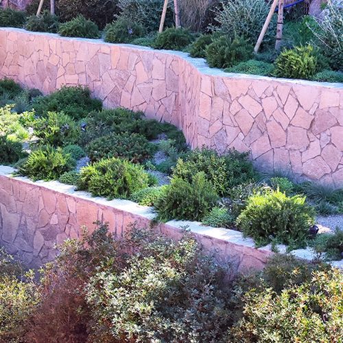 Hotel La Roqqa mediterranean terraces planting design Porto Santo Stefano